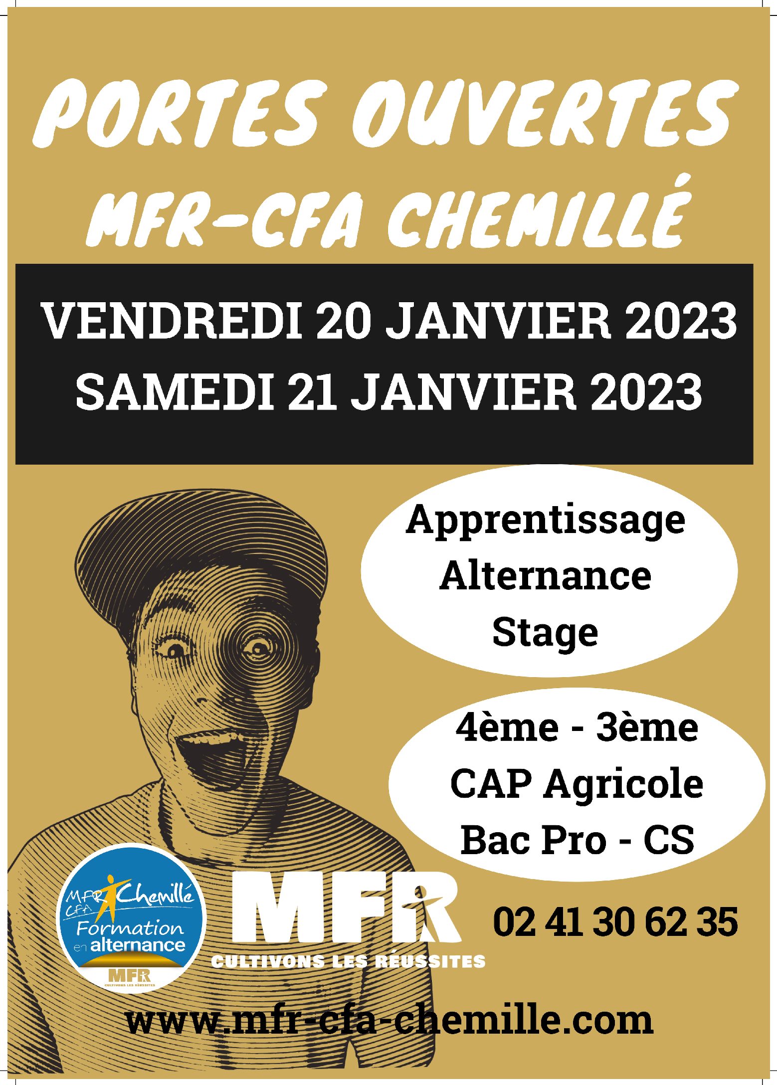 MFR-CFA Chemillé : Portes Ouvertes le 20 et 21 janvier 2023.